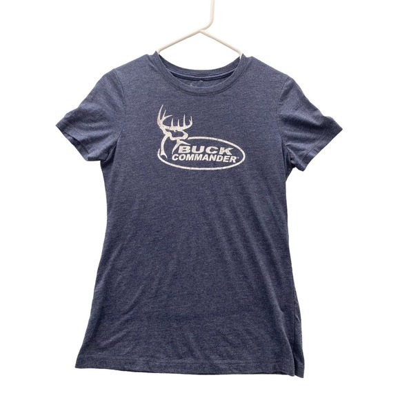 Buck Commander Womens Blue Deer Logo T-shirt Size LARGE - Picture 8 of 9